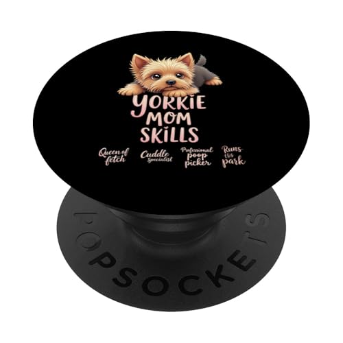 Lustiger Yorkshire Terrier Mom Dog Yorkie Mama Humor Zitat PopSockets Klebender PopGrip von Yorkshire Terrier Fun Designs