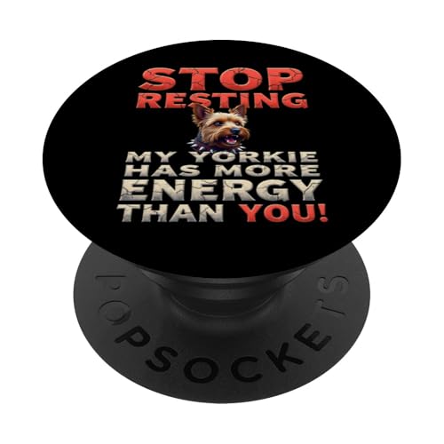 Lustiges Geschenk für Yorkshire Terrier Hundebesitzer PopSockets Klebender PopGrip von Yorkshire Terrier Fun Designs