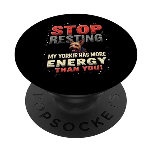 Lustiges Geschenk für Yorkshire Terrier Hundebesitzer PopSockets Klebender PopGrip von Yorkshire Terrier Fun Designs