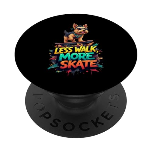 Lustiges Skateboard-Geschenk für Yorkshire Terrier Hundebesitzer PopSockets Klebender PopGrip Lustiges Skateboard-Geschenk für Yorkshire Terrier Hundebesitzer PopSockets Klebender PopGrip von Yorkshire Terrier Fun Designs