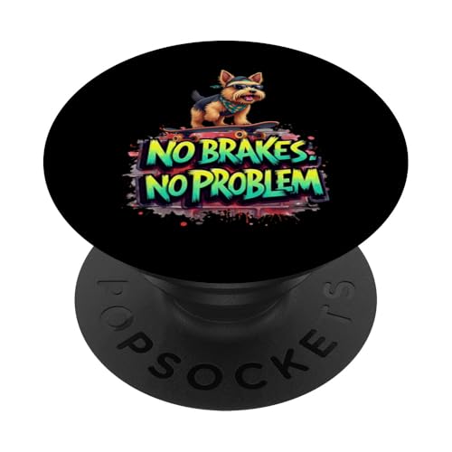 Lustiges Skateboard-Geschenk für Yorkshire Terrier Hundebesitzer PopSockets Klebender PopGrip Lustiges Skateboard-Geschenk für Yorkshire Terrier Hundebesitzer PopSockets Klebender PopGrip von Yorkshire Terrier Fun Designs
