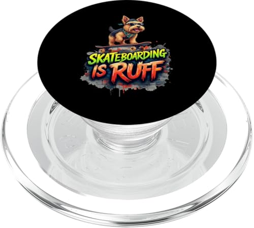 Lustiges Skateboard-Geschenk für Yorkshire Terrier Hundebesitzer PopSockets PopGrip für MagSafe Lustiges Skateboard-Geschenk für Yorkshire Terrier Hundebesitzer PopSockets PopGrip für MagSafe von Yorkshire Terrier Fun Designs