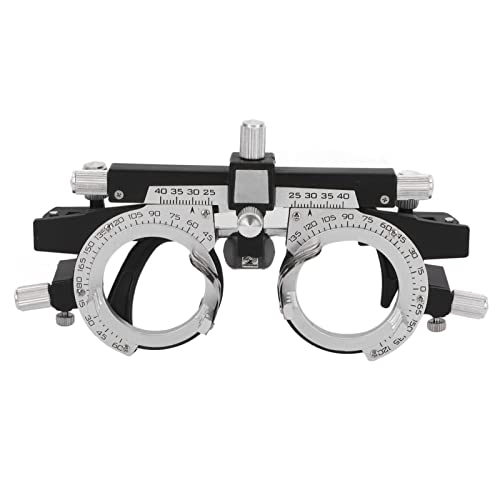 360° Drehbarer Optischer Optischer Testlinsenrahmen, Sehtestbrille, Optometrie-Optiker mit Verstellbarer PD 48–80 Mm Schläfenlänge und Nasenstütze für die Schule für Augenheilkunde von Yosoo Health Gear