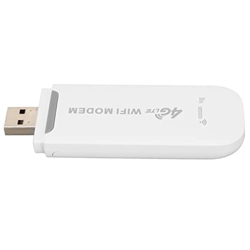 4G LTE USB-WLAN-Modem-Dongle, WLAN-Router mit SIM-Kartensteckplatz, 150 Mbit/s Unterstützt 10 Benutzer, Tragbares WLAN-Modem, Mobiler Internet-Dongle für Tablet-Laptop, Weiß von Yosoo Health Gear