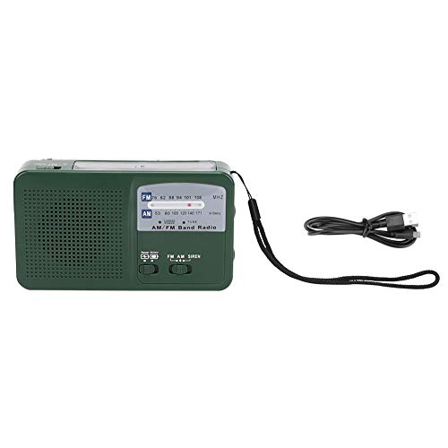 Emergency Radio Taschenlampe Handkurbel Solarantrieb mit AM/FM Radio 1LED Light Handy Lading für das Überleben Im Outdoor Camping von Yosoo Health Gear