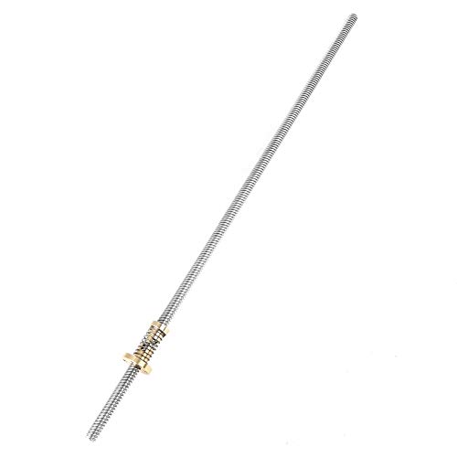 Gewindespindel T8 400mm, T8-Gewindestange, Edelstahl-Gewindespindel mit T8-Mutter, T8-Trapez-Leitspindel-Stangen-Linearstangenmutter für 3D-Druckermaschine(400mm) von Yosoo Health Gear