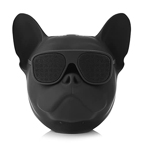 Hundekopf-Bluetooth-Lautsprecher, Französischer Bulldogge-Funklautsprecher, Tragbarer Stereo-Sound-Musik-Player in Hundeform, Drahtloser Bluetooth-Lautsprecher, 32 G Großer Speicher, Cooles Kreatives von Yosoo Health Gear