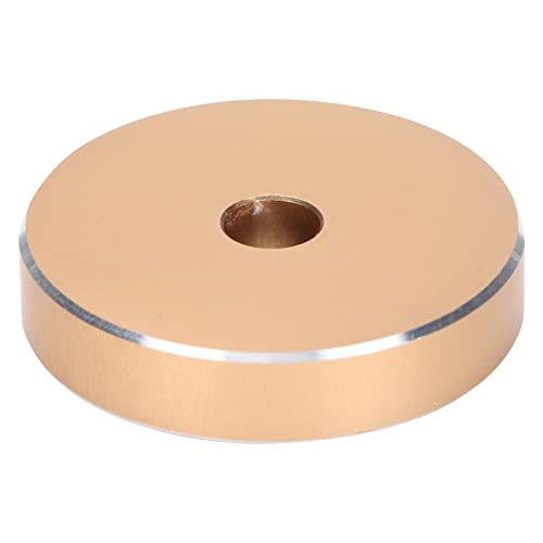 Platten Adapter, Plattenspieler Adapter, 45 U/min Plattenspieler Adapter, Großes Loch Konvertierungsblatt, Schwarzer Klemmadapter für die Meisten Großen Loch Schallplatten (Gold) von Yosoo Health Gear