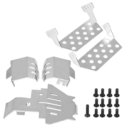 RC Car Chassis Armor, 5 Stück Edelstahl Chassis Armor Protector Unterfahrschutz für Traxxas 82056-4 RC Car von Yosoo Health Gear
