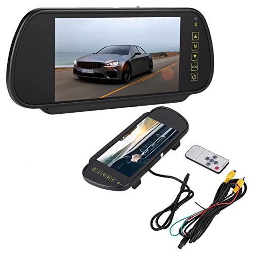 Rückfahrkamera-Monitor, 7-Zoll-Auto-Rückspiegel LCD-Display Auto-Rückfahrkamera-Monitor Rückfahrkamera-Bildschirm mit Fernbedienung von Yosoo Health Gear