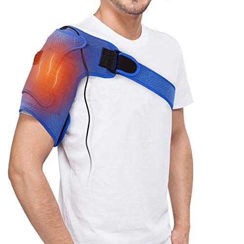 Schulterbandage, USB elektrische Schulter Heizkissen mit Kompressionskissen für Bursitis Risse, Frozen Schulterschmerzen Linderung Entspannung Schultermuskulatur von Yosoo Health Gear