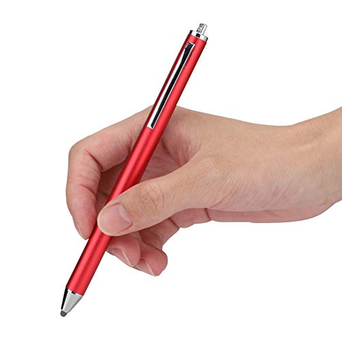 Touchscreen Stift, Tragbarer Stylus Tablet Stift Zum Schreiben auf Android, Stoffkopf Zeichenstift für Samsung für LG, für Huawei, für Xiaomi Smartphones und Tablets(Rot) von Yosoo Health Gear