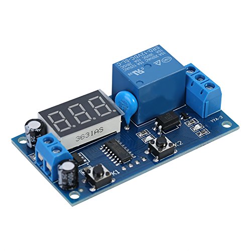 Verzögerungszeitmodul DC 12V Timer-Modul mit einstellbarem Zyklus Multifunktions-Verzögerungsrelaismodul Zeitschalter Modulverzögerungsauslöser für die industrielle Steuerung mit LED-Anzeige von Yosoo Health Gear