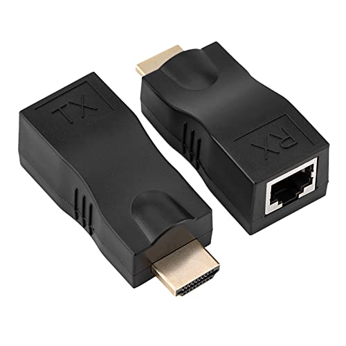 Yosoo Health Gear HDMI-Extender, HDMI-Konverter, 2 HDMI-30-m-zu-RJ45-Netzwerkkabel-Extender-Konverter-Repeater über CAT-5e CAT6 von Yosoo Health Gear