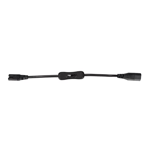 Yosoo Health Gear IEC 320 C8-zu-C7-Kabel, C8-zu-C7-Kabel mit Schalter, Stromverlängerungskabel für Schreibtischlampe 100‑250 V 0,98 Fuß von Yosoo Health Gear