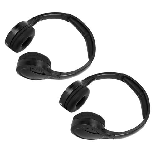 Yosoo Health Gear IR-Kopfhörer für Auto-Kopfstützen-DVD, 2 Kanalkabelkabel-Infrarot-Kopfhörer Zwei Kanäle Auto Headsets On-Ear Infrarot IR Stereo Audio-Kopfhörer von Yosoo Health Gear