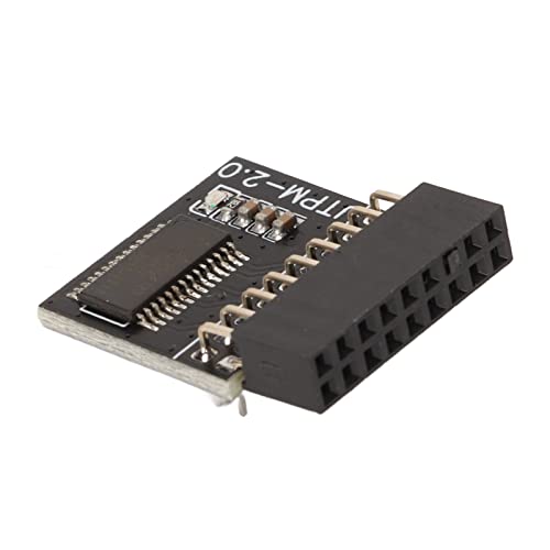 18-poliger TPM2.0-Modul-Ersatzchip für 10, 8.1 32 64 Bit mit DDR3-Unterstützung, Schwarze PCB-Sicherheit für 11 PC-Motherboards, Infineon 9665 von Yosoo