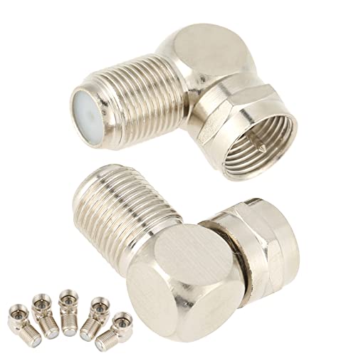 Asnq Rg6 90 Grad 5-teiliges Tv-Antennen-Stecker auf F-Buchse, Yosoo Rechtwinkliger Kabelstecker-Adapter-Set Asnq Rg6 90 Grad 5-teiliges Tv-Antennen-Stecker auf F-Buchse, Yosoo Rechtwinkliger Kabelstecker-Adapter-Set von Yosoo