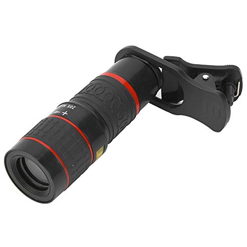 Langfokus Objektiv, Smartphone Teleobjektiv, 20 Fach Langes Fokus Zoom Teleobjektiv mit Clip für Smartphone, Tablet PC, Schwarz von Yosoo