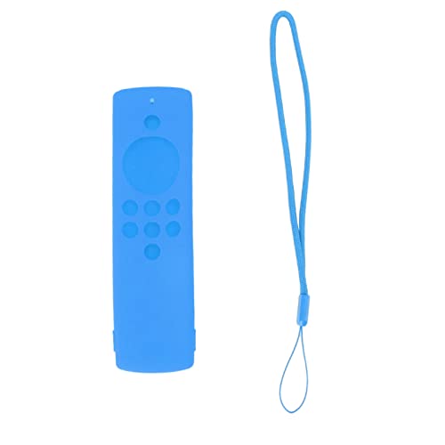 Leichte Fernbedienungsschutzabdeckung, Schockdes Silikon Fernbedienungsschutzgehäuse mit Lanyard für Fire TV Stick Lite, Vollen Zugriff auf Alle Funktionen (Blue) von Yosoo