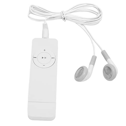 MP3-Musik-Player, Mini-MP3-Player, Tragbarer Musik-Player, MP3-Player Verlustfreie Soundunterstützung Bis zu 64 GB Mini-Musik-Player für Studenten auf Reisen (Weiss) von Yosoo