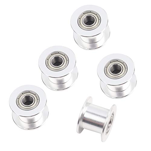 Yosoo 5Pcs 20 Zähne im Leerlauf Riemenscheibe ohne Zähne für 3D-Drucker 2GT Zahnriemen Breite 10MM von Yosoo