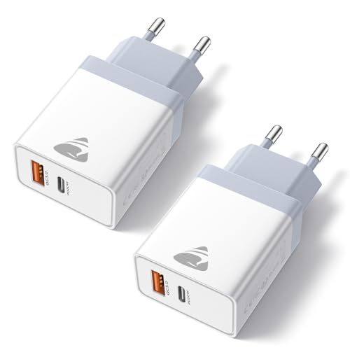 2-Pack USB C Ladegerät, USBC Stecker 20W iPhone Adapter USB-C Netzteil Mehrfach für iPhone 16 15 14 Pro Max Plus SE iPad, Samsung Schnellladegerät PD+QC Ladestecker USB Fast Charger Handy Ladeadapter 2-Pack USB C Ladegerät, USBC Stecker 20W iPhone Adapter USB-C Netzteil Mehrfach für iPhone 16 15 14 Pro Max Plus SE iPad, Samsung Schnellladegerät PD+QC Ladestecker USB Fast Charger Handy Ladeadapter von Yosou