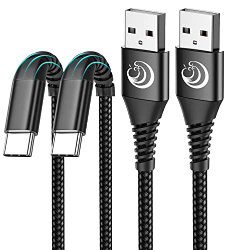 USB C Kabel 3.1A [2 Stück 2M] Nylon Schnellladekabel USB C Fast Charge Ladekabel Typ C Kabel für Samsung Galaxy S21 S20 S10 S9 S8, A20e A71 A52 A51 A50 A41 A40 A21s A10, Note 10 9 8, Huawei P30 P20 von Yosou