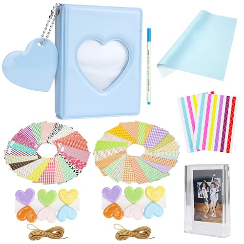 Yosuny Mini Album Schutzhülle 64 Taschen für 3 Zoll Mini Filme, für Mini11 Mini9 8+ 70 90 25 50s 7s Sofortkamera/Liplay/Kodak/HP Sprocke/Snap(Hellblau) von Yosuny