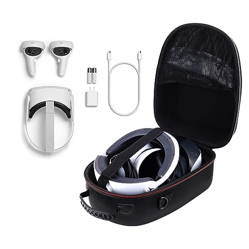 Yosuny PS VR2 Tragetasche, kompatibel mit Playstation VR2 Sense Controller und Headset Schutztasche, Harte Aufbewahrungstasche für PSVR2 Zubehör.(Maschinenzubehör Nicht enthalten) von Yosuny