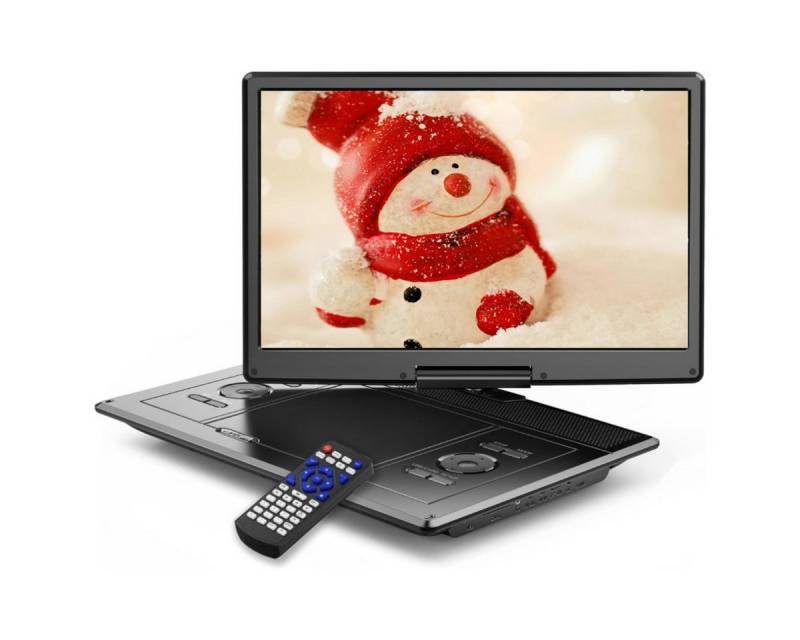 Yoton Portabler DVD-Player (14,1 inch, Haltepunkt-Speicherfunktion, Monitor klapp- & drehbar, für Auto) von Yoton