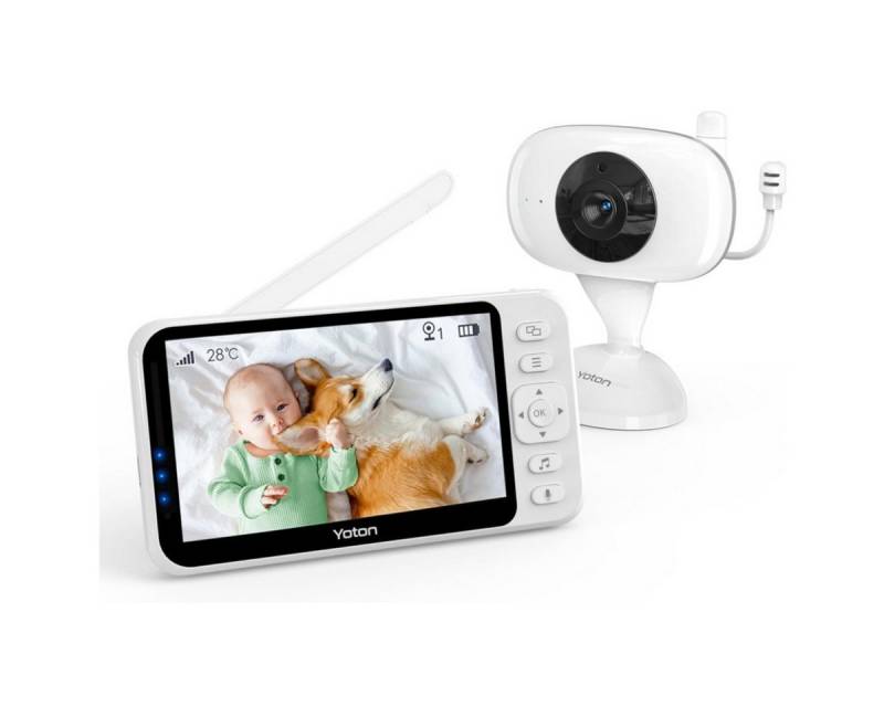 Yoton Video-Babyphone Babyphone mit Kamera, 4,3-Zoll-LCD, 1500mAh, set, 1-tlg., Nachtsicht, Zwei-Wege-Audio, Temperaturanzeige von Yoton
