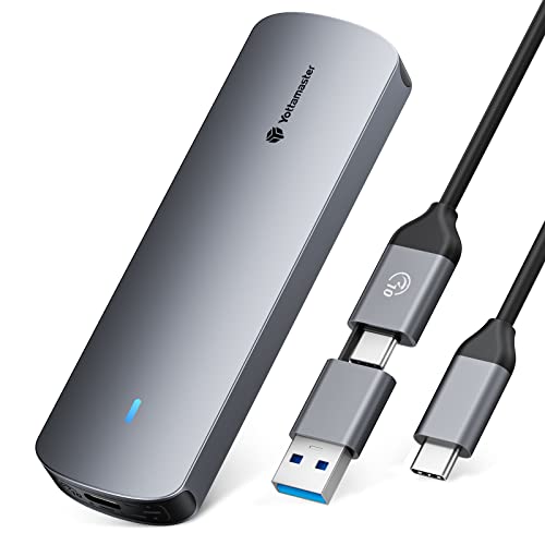 Yottamaster M.2 NVME SDD Gehäuse, USB 3.2 NVMe SSD M2 Gehäuse Adapter Aluminium für 2230/2242/2260/2280 M.2 NVMe/SATA SSD von M-Key/M+B Key mit 2 in 1 Kable Werkzeuglos Yottamaster M.2 NVME SDD Gehäuse, USB 3.2 NVMe SSD M2 Gehäuse Adapter Aluminium für 2230/2242/2260/2280 M.2 NVMe/SATA SSD von M-Key/M+B Key mit 2 in 1 Kable Werkzeuglos von Yottamaster