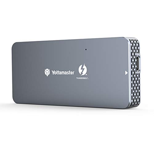 Yottamaster Thunderbolt 3 (40Gbps) M.2 NVMe SSD Gehäuse,PCI-E 3.0 X4 auf TB3 M.2 Adapter NVMe Gehäuse für 2280 M-Key NVMe SSD(M.2 SSD ist Nicht drin) von Yottamaster