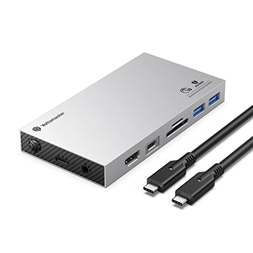 Yottamaster USB C Docking Station mit NVMe Gehäuse, 10-in-1 USB C Hub 10Gbps Unterstützung 4K@30Hz HDMI, PD100W, RJ45, 4 USB Anschlüssen, Audio, SD/TF Kartenleser für Windows und Mac Typ C Laptops von Yottamaster