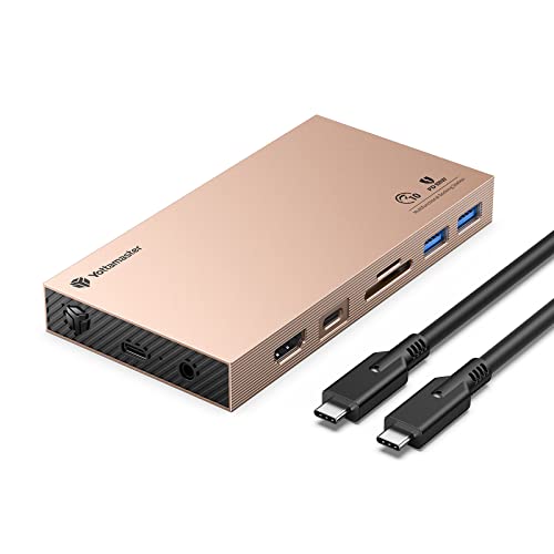 Yottamaster USB C Docking Station mit NVMe Gehäuse, 10-in-1 USB C Hub 10Gbps Unterstützung 4K@30Hz HDMI, PD100W, RJ45, 4 USB Anschlüssen, Audio, SD/TF Kartenleser für Windows und Mac Typ C Laptops von Yottamaster