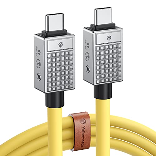 Yottamaster USB C auf USB C Kabel 240W, USB 4 Kabel für Thunderbolt 3/4 Unterstützt 40Gbps Datenübertragung, einzelne 8K/Dual 4K Displays, Kompatibel mit iPhone 15 Pro Max MacBook (1.65ft/0.5m)-Gelb von Yottamaster