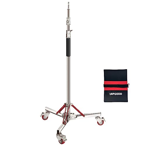 Lapgood Schwerlast Lichtstativ mit Rollen, Edelstahl Verstellbarer Stativständer, Lichtständer Maximale Höhe: 305 cm, Fotografie-Rollfuß für Studio-Softbox Softbox Monolight und andere Fotoausrüstung Lapgood Schwerlast Lichtstativ mit Rollen, Edelstahl Verstellbarer Stativständer, Lichtständer Maximale Höhe: 305 cm, Fotografie-Rollfuß für Studio-Softbox Softbox Monolight und andere Fotoausrüstung von Lapgood