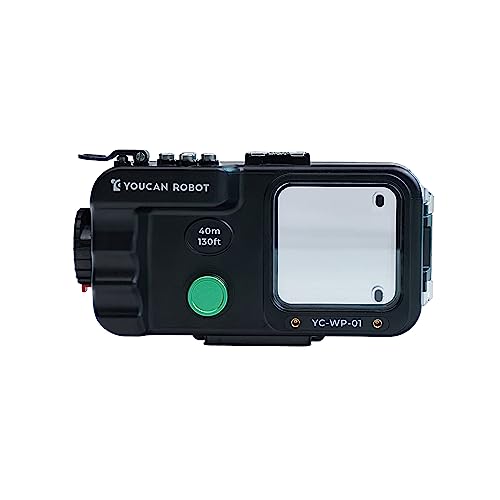 Youcan Robot Unterwasser-Smartphone-Gehäuse, Schnorcheln, IPX8, wasserdicht, für Fotografie, Tauchen, Bluetooth-Steuerung, Tauchen bis zu 39,6 m, für iPhone und Android-Serie (Telefongröße weniger als von Youcan Robot