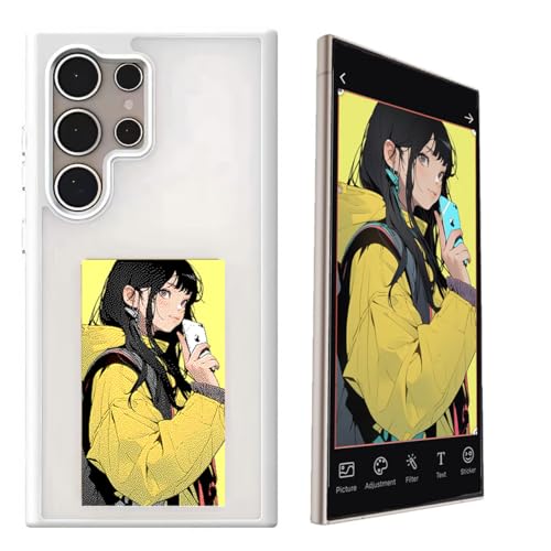 Youery Ink Screen Smartphone-Hülle, Kompatibel mit Samsung Galaxy S24 Ultra, von 3,5-Zoll-Bildern auf der Hülle, Custom Image Display AI Cell Phone Case, Anti-Drop TPU Rubber DIY Phone Case, (Weiß) Youery Ink Screen Smartphone-Hülle, Kompatibel mit Samsung Galaxy S24 Ultra, von 3,5-Zoll-Bildern auf der Hülle, Custom Image Display AI Cell Phone Case, Anti-Drop TPU Rubber DIY Phone Case, (Weiß) von Youery