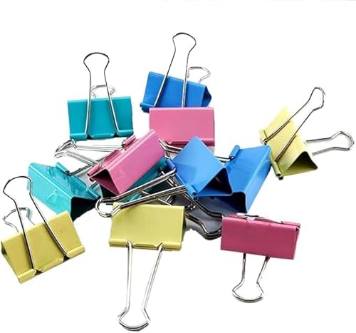 Binder-Clips, Aktenordner, verschiedene Größen, große Binderklemme, Komebination, bunte Büroklammern für einfache Organisation für Büro, Zuhause, Schule Binder-Clips, Aktenordner, verschiedene Größen, große Binderklemme, Komebination, bunte Büroklammern für einfache Organisation für Büro, Zuhause, Schule von Youfui