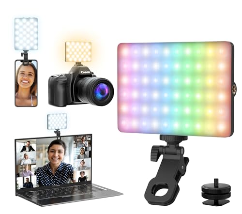 Youlisn Selfie Licht, RGB Mobile Licht Video Licht für iPhone, 120 LED Tiktok Licht, 360° Full Colour CRI 95+ Dimmbar 2500K-8500K, 3000mAh Video Light für iPhone, iPad, Laptop, Makeup, TikTok, Selfie von Youlisn