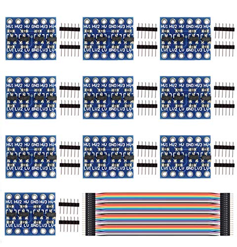 Youmile 10 Stück 3.3V bis 5V 4 Kanäle IIC I2C Logic Level Converter Bi-Directional Shifter Modul für Arduino/Raspberry Pi mit Dupont Kabel von Youmile