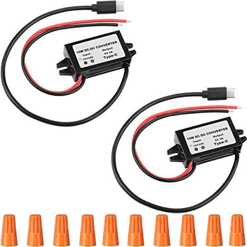 Youmile 2 Stück DC 8-35V bis DC 5V USB C DC DC Konverter Buck Modul 12V/24V bis 5V 3A 15W USB Ausgang Step Down Spannungsregler Ladegerät mit Knopfkappe Youmile 2 Stück DC 8-35V bis DC 5V USB C DC DC Konverter Buck Modul 12V/24V bis 5V 3A 15W USB Ausgang Step Down Spannungsregler Ladegerät mit Knopfkappe von Youmile
