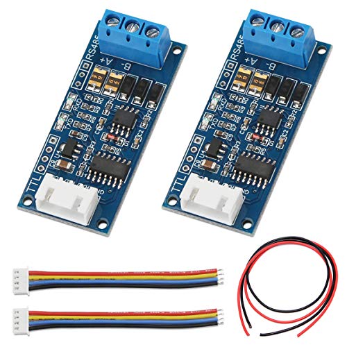 Youmile 2 Stück TTL zu RS485 Adapter Modul 3.3V 5V Signal Serial Port Stromversorgungskonverter für Arduino AVR mit 24AWG Kabel von Youmile