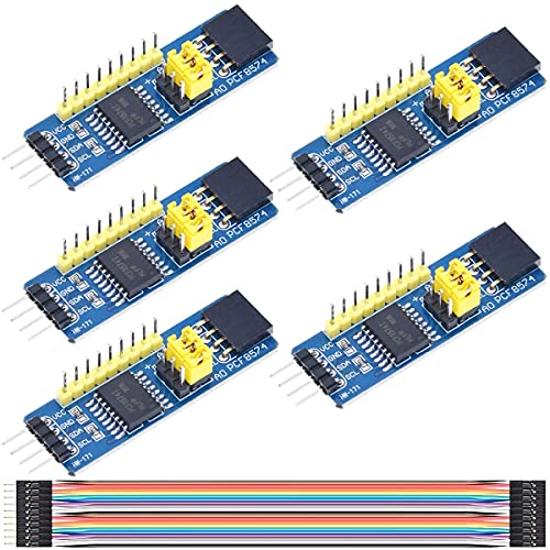 Youmile 5 Stück PCF8574 IO Erweiterungsplatine I/O-Expander I2C Evaluation Develop Module mit Dupont Kabel für Arduino & Raspberry Pi Youmile 5 Stück PCF8574 IO Erweiterungsplatine I/O-Expander I2C Evaluation Develop Module mit Dupont Kabel für Arduino & Raspberry Pi von Youmile