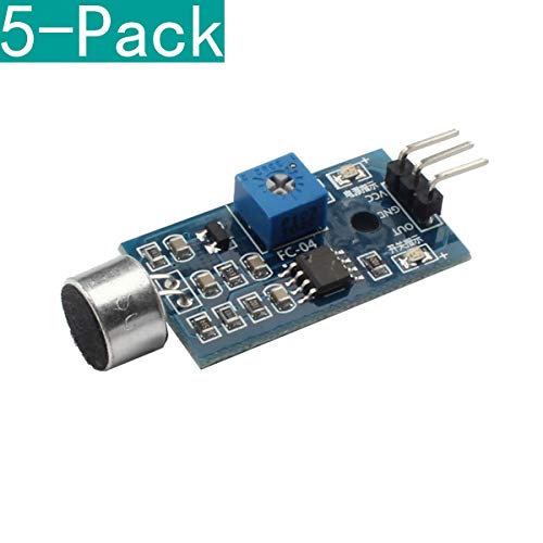Youmile 5er-Pack-Mikrofon-Sensor-Erkennungsmodul mit hoher Empfindlichkeit für Arduino AVR PIC von Youmile