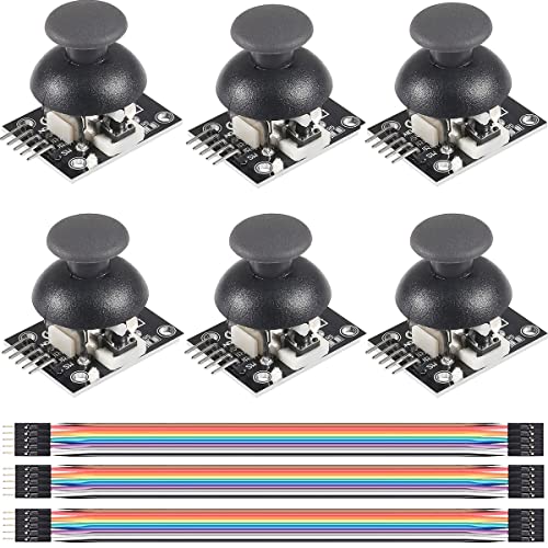 Youmile 6 Stück PS2 Joystick Game Controller XY Dual-Achsen Joystick Breakout Modul KY-023 XY-Zweiachs-Joystick-Breakout-Modul mit DuPont-Kabel für Arduino Youmile 6 Stück PS2 Joystick Game Controller XY Dual-Achsen Joystick Breakout Modul KY-023 XY-Zweiachs-Joystick-Breakout-Modul mit DuPont-Kabel für Arduino von Youmile