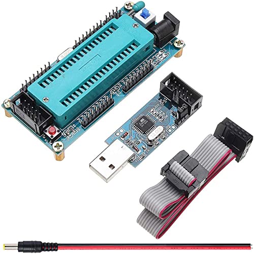 Youmile USB ISP USBasp Programmer ISP ATTiny 51 Board mit Download-Kabel DC-Steckerkabel + AVR ATMEGA16 Minimum System Board ATmega32 Development Board für ATM von Youmile