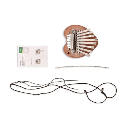 YoungMonic Mini Kalimba Daumenklavier 8 Tasten Finger Daumenklavier mit Zubehör Musik Geschenk für Anfänger & Erwachsene von YoungMonic